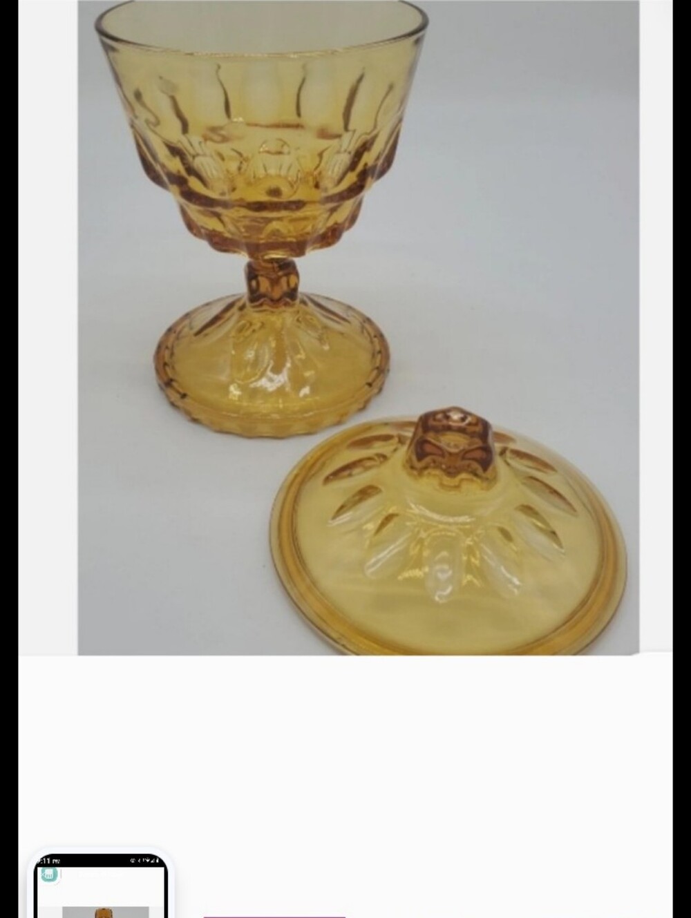 Home Accents Amber Glass Covered Compote - Elegant Decorative Vase